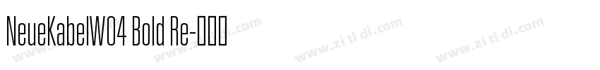 NeueKabelW04 Bold Re字体转换